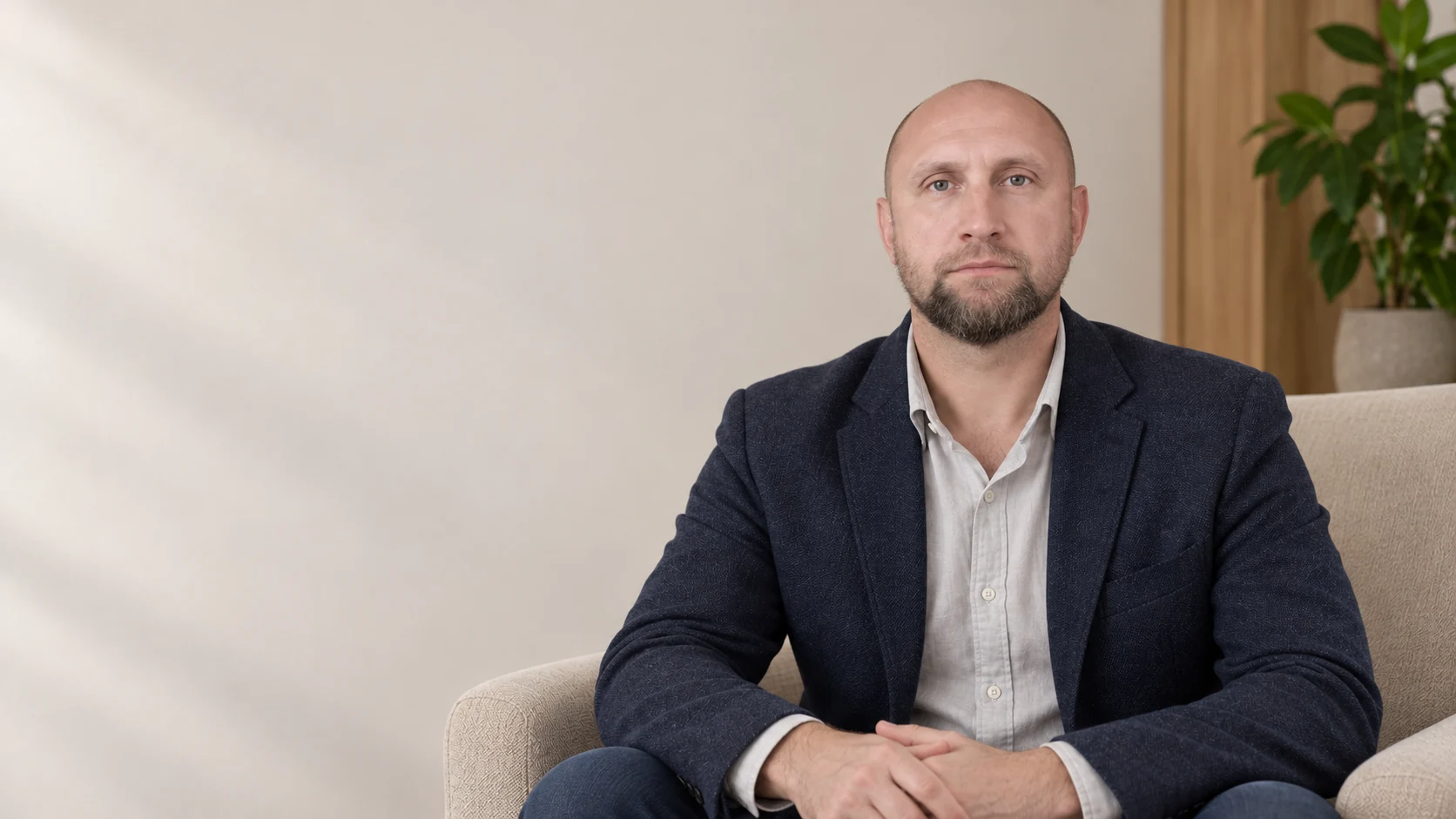 Сергей Михальченко в светлом кабинете